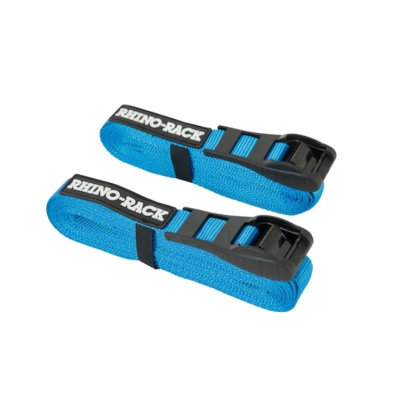 18FT TIE DOWN STRAPS W/ BUCKLE PROTECTOR - BLUE